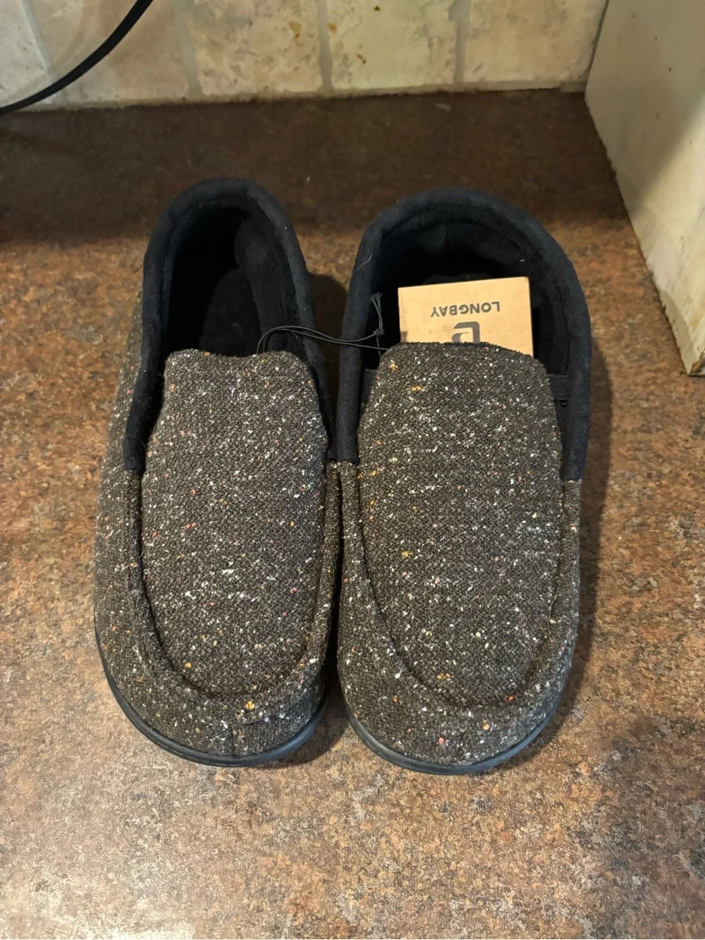 Men’s Brown Speckled Slip-On Casual Slippers